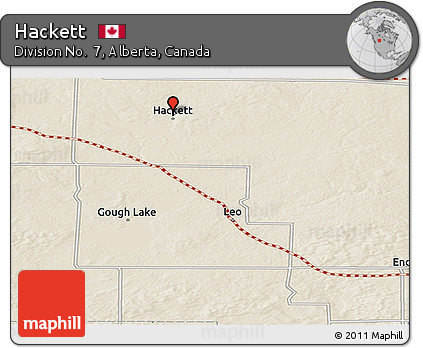 Shaded Relief Panoramic Map of Hackett