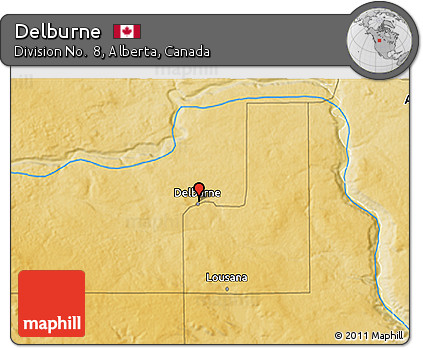 Physical 3D Map of Delburne