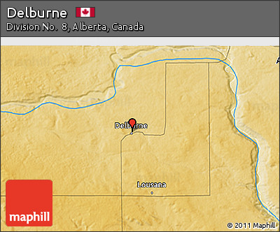 Physical 3D Map of Delburne