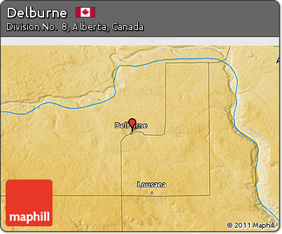 Physical 3D Map of Delburne