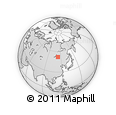 Outline Map of the Area around 52° 6' 54" N, 113° 7' 30" E, rectangular outline