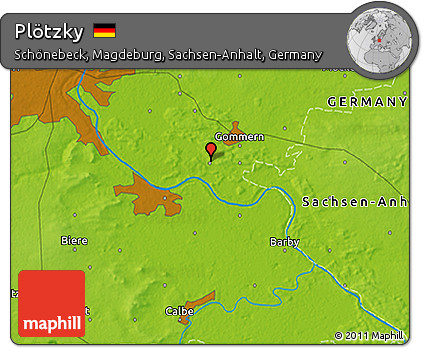Physical 3D Map of Plötzky