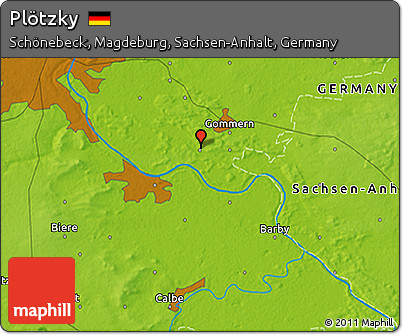 Physical 3D Map of Plötzky