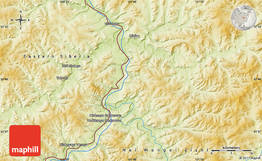 Physical Map of Talovka