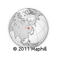 Outline Map of the Area around 52° 6' 54" N, 120° 46' 30" E, rectangular outline
