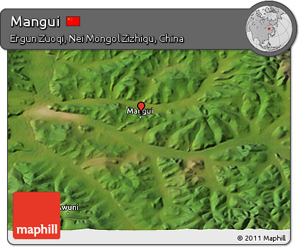 Satellite 3D Map of Mangui