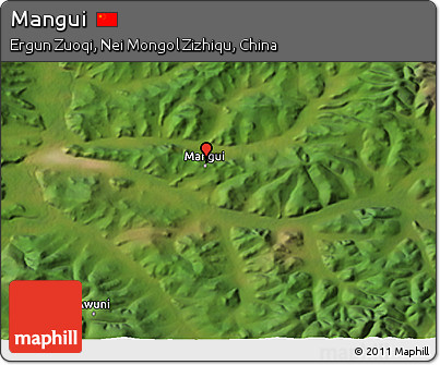 Satellite 3D Map of Mangui