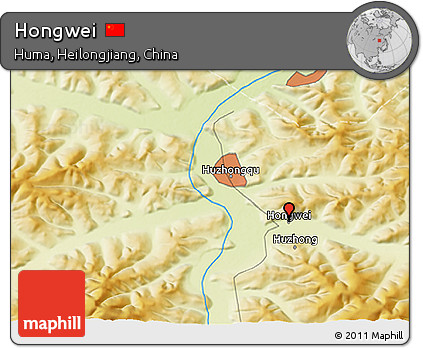Physical 3D Map of Hongwei