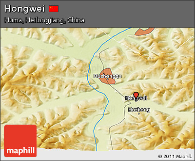 Physical 3D Map of Hongwei