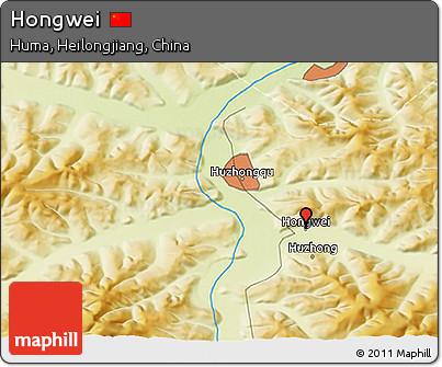 Physical 3D Map of Hongwei