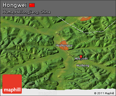 Satellite 3D Map of Hongwei