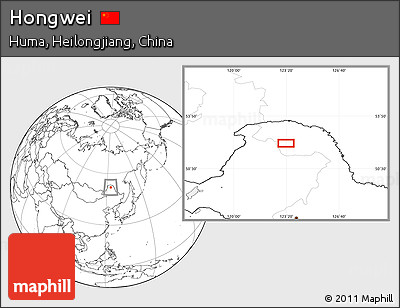 Blank Location Map of Hongwei