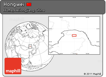 Blank Location Map of Hongwei