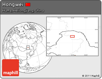 Blank Location Map of Hongwei