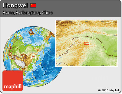 Physical Location Map of Hongwei