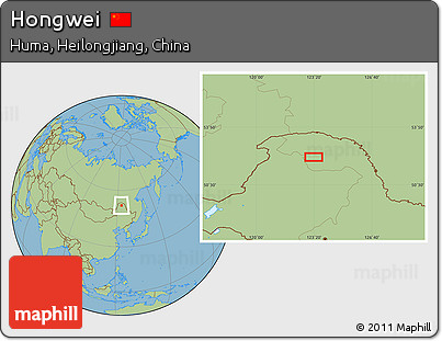 Savanna Style Location Map of Hongwei