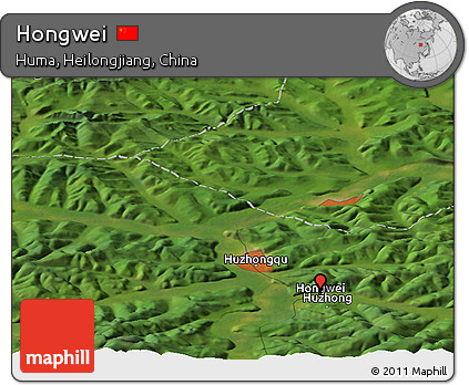 Satellite Panoramic Map of Hongwei