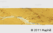 Physical Panoramic Map of the area around 52° 6' 54" N, 123° 10' 30" W