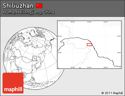 Blank Location Map of Shiliuzhan