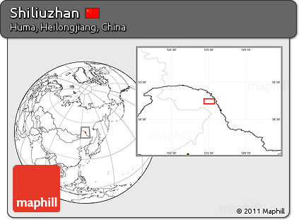 Blank Location Map of Shiliuzhan