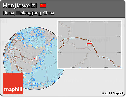 Gray Location Map of Hanjiaweizi