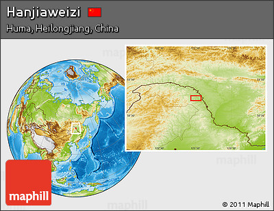 Physical Location Map of Hanjiaweizi