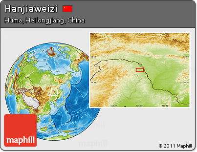 Physical Location Map of Hanjiaweizi