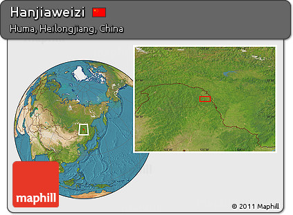 Satellite Location Map of Hanjiaweizi