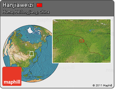 Satellite Location Map of Hanjiaweizi