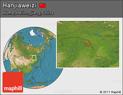 Satellite Location Map of Hanjiaweizi