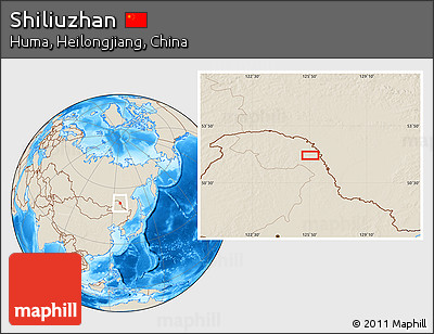 Shaded Relief Location Map of Shiliuzhan