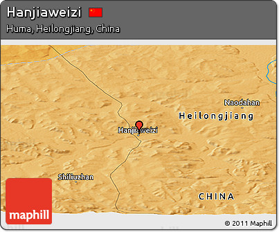 Political Panoramic Map of Hanjiaweizi