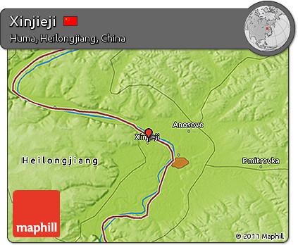 Physical 3D Map of Xinjieji