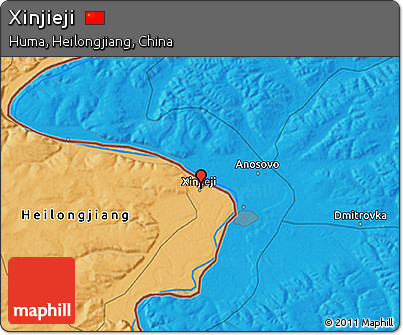 Political 3D Map of Xinjieji