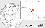 Blank Location Map of the area around 52° 6' 54" N, 127° 34' 30" E
