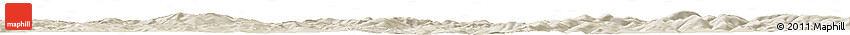 Shaded Relief Horizon Map of the Area around 52° 6' 54" N, 133° 31' 30" E