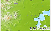 Physical Map of the area around 52° 6' 54" N, 139° 28' 29" E