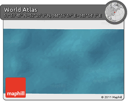 Satellite 3D Map of the Area around 52° 6' 54" N, 145° 25' 30" E