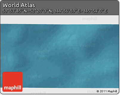 Satellite 3D Map of the Area around 52° 6' 54" N, 145° 25' 30" E
