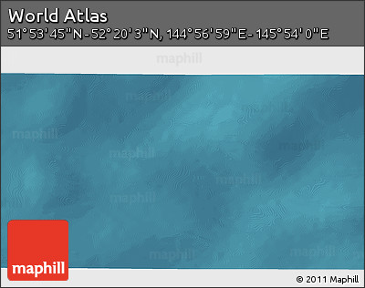 Satellite 3D Map of the Area around 52° 6' 54" N, 145° 25' 30" E