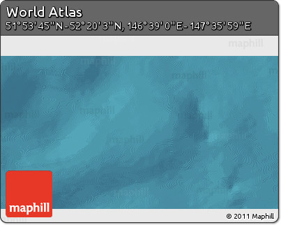 Satellite 3D Map of the Area around 52° 6' 54" N, 147° 7' 30" E