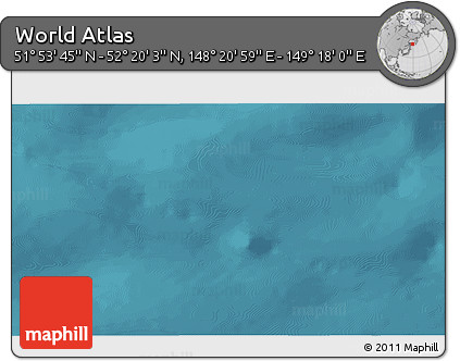 Satellite 3D Map of the Area around 52° 6' 54" N, 148° 49' 29" E