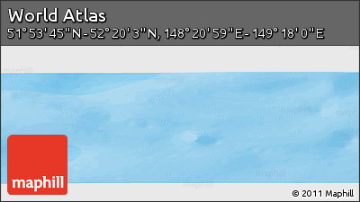 Political Panoramic Map of the Area around 52° 6' 54" N, 148° 49' 29" E