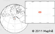 Blank Location Map of the area around 52° 6' 54" N, 151° 13' 29" W