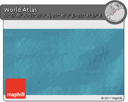 Satellite 3D Map of the Area around 52° 6' 54" N, 152° 13' 29" E