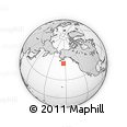 Outline Map of the Area around 52° 6' 54" N, 153° 46' 30" W, rectangular outline