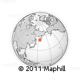 Outline Map of the Area around 52° 6' 54" N, 155° 37' 30" E, rectangular outline