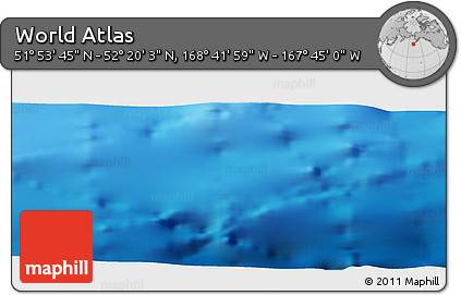 Physical Panoramic Map of the Area around 52° 6' 54" N, 168° 13' 29" W