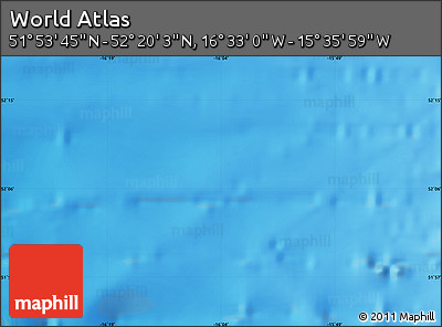 Physical Map of the Area around 52° 6' 54" N, 16° 4' 29" W