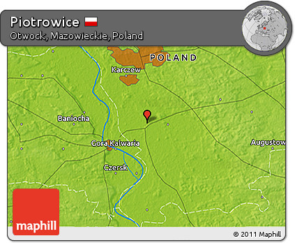 Physical 3D Map of Piotrowice